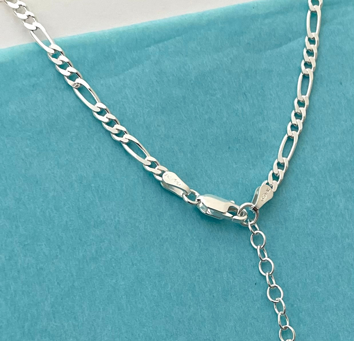Anklet-Figaro-Link-Solid-925-Sterling - silver-Italy-4