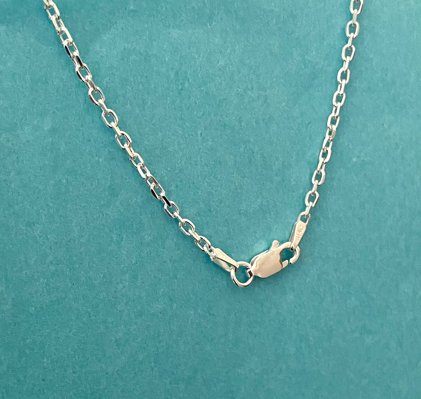 Lotus Flower Anchor Link Necklace Solid 925 Sterling Silver Italy