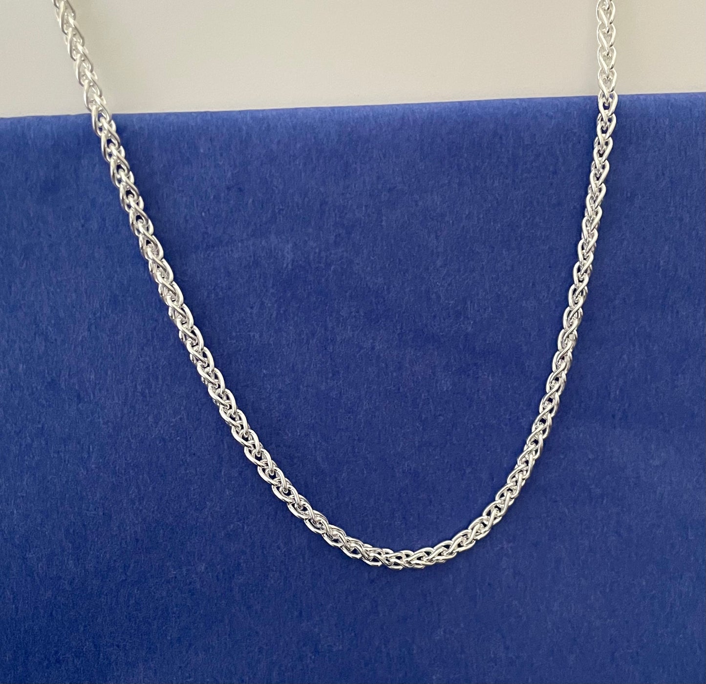 Necklace Extra Thick Spiga Link Solid 925 Sterling Silver Italy