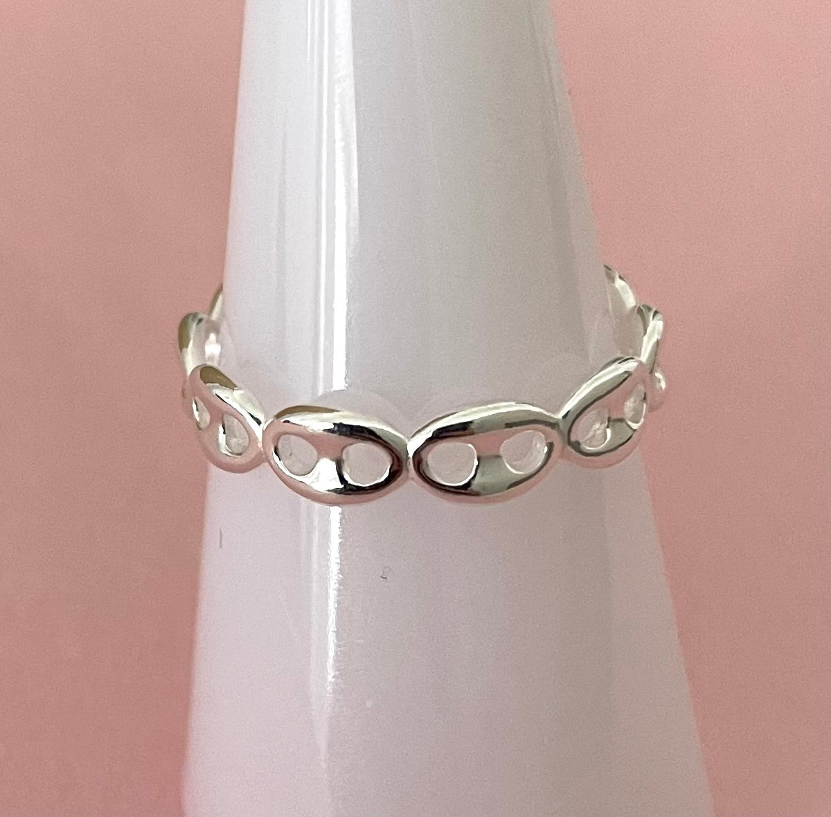 Eternity Stacking Ring Solid Puffy Gucc/Marine Solid 925 Sterling Silver