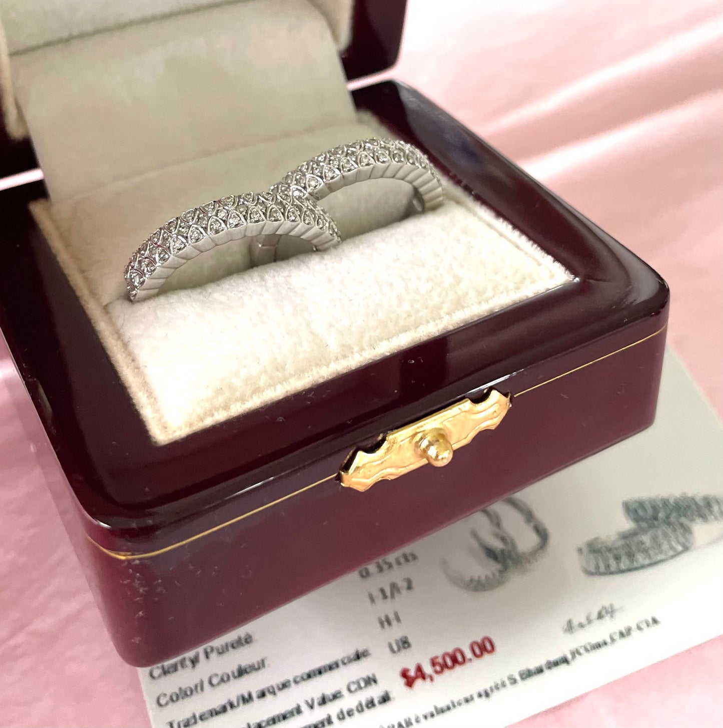 Wonderful Estate Diamond Rings/Earrings Combination Set 14K White Gold With Appraisal