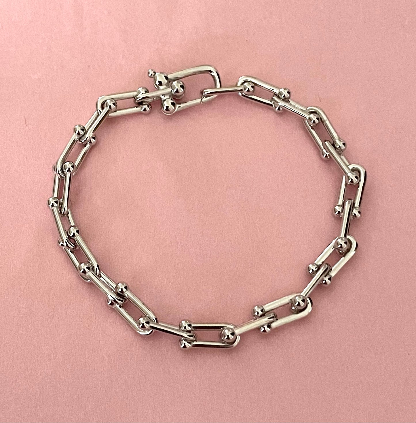 A Limited Edition Extra Thick U-Link Luxury Bracelet Solid 925 Sterling Silver