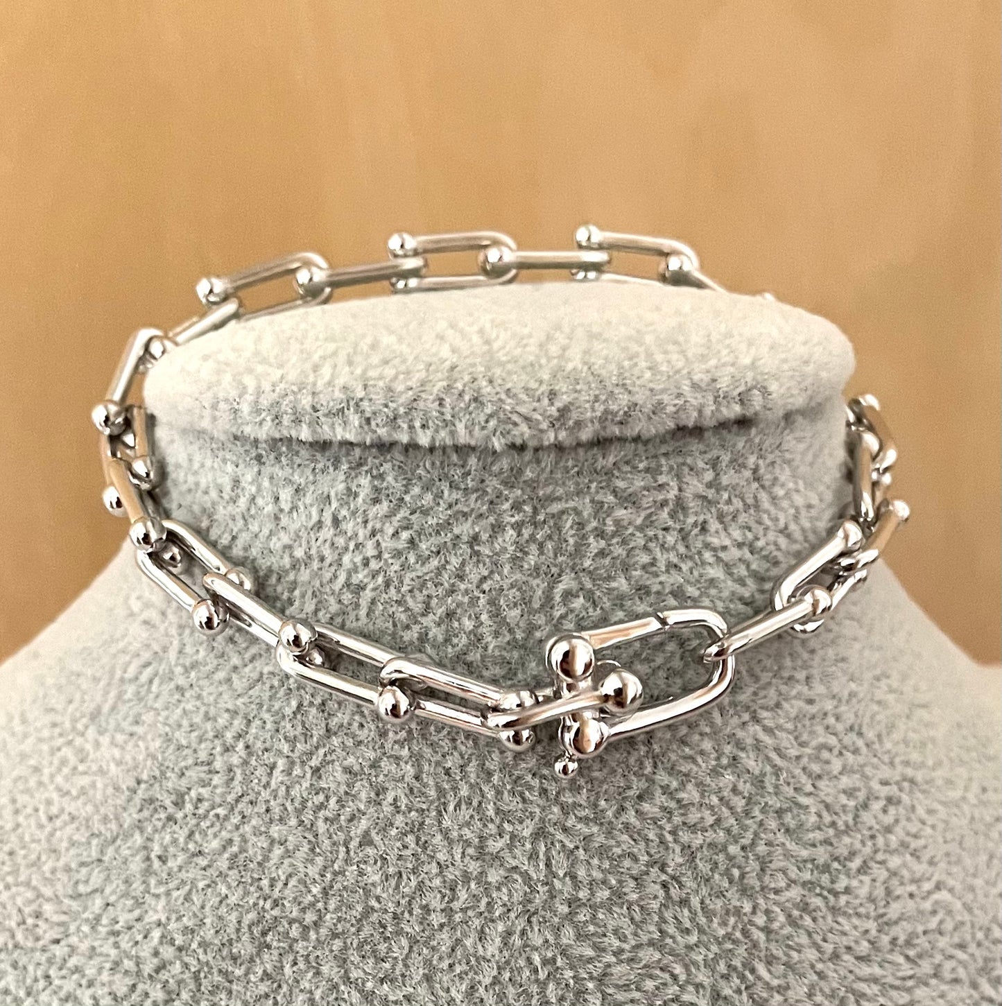 A Limited Edition Extra Thick U-Link Luxury Bracelet Solid 925 Sterling Silver