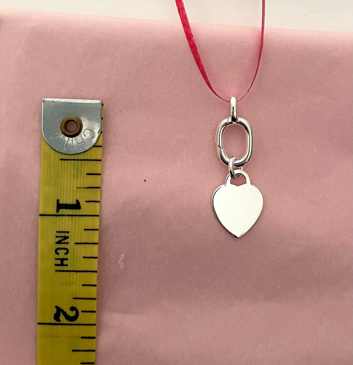 A Special Edition Charm Holder With Heart Tag Solid 925 Sterling Silver
