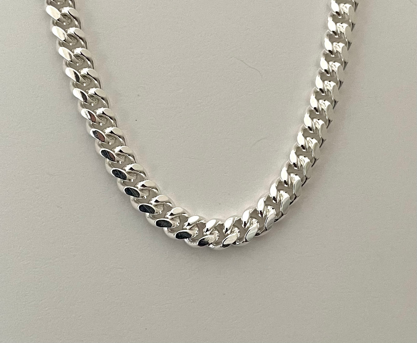 Bracelet Cuban Link Solid 925 Sterling Silver Italy