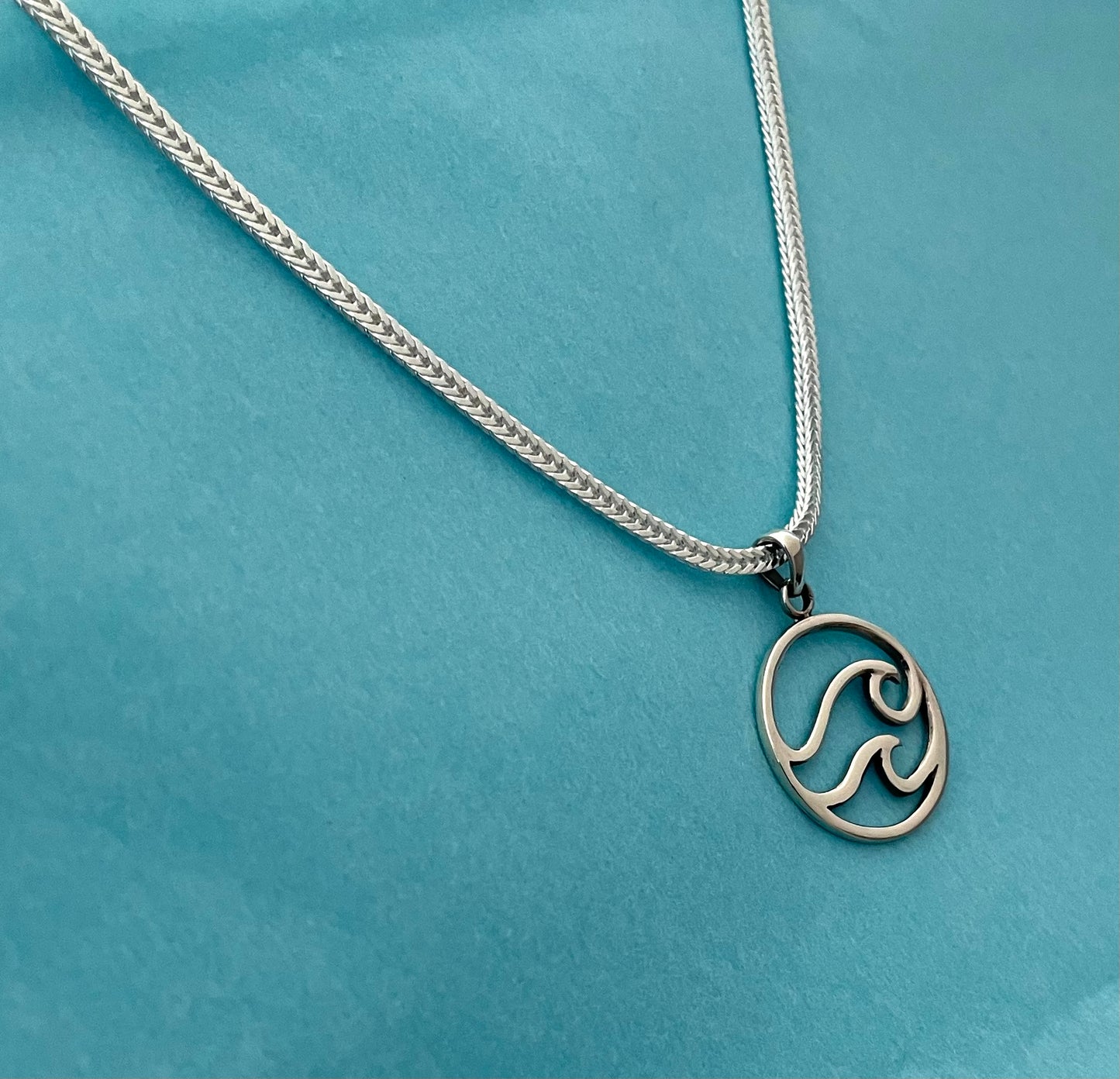 A Limited Summer Edition Foxtail Waves Necklace Solid 925 Sterling Silver Italy