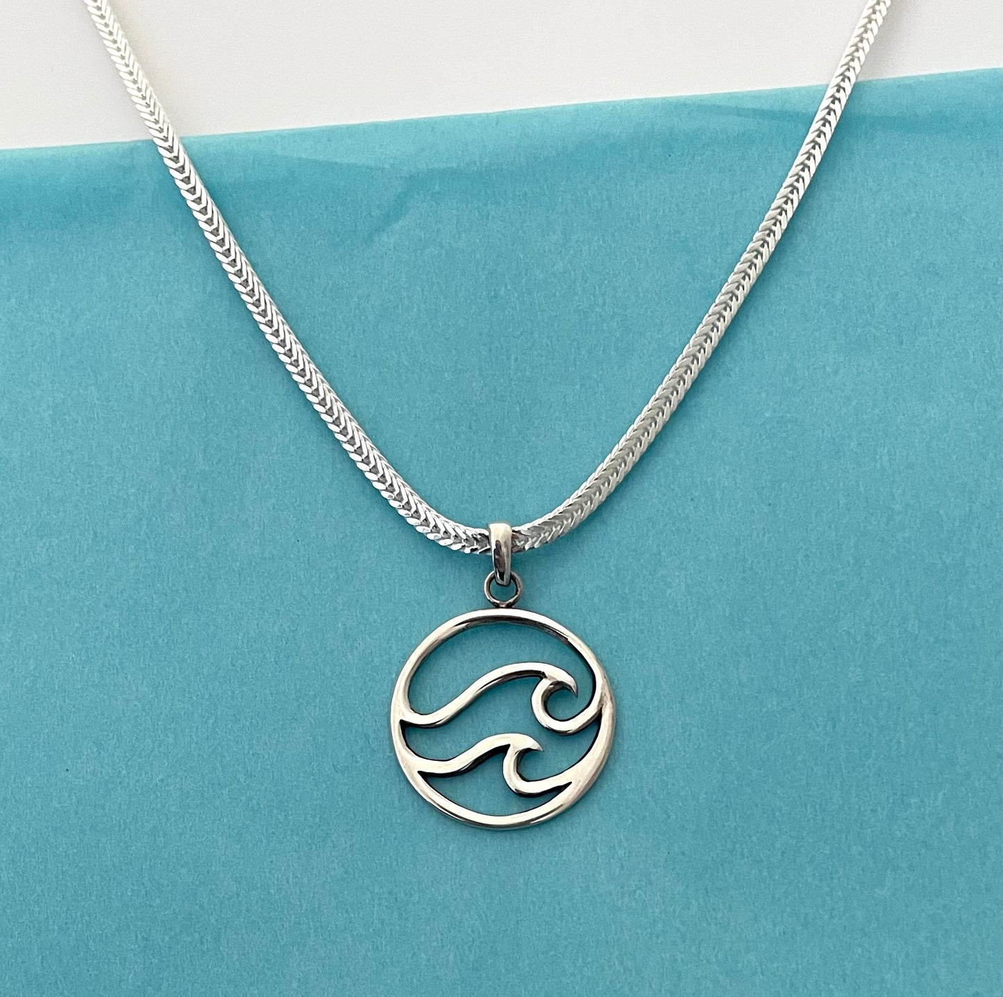 A Limited Summer Edition Foxtail Waves Necklace Solid 925 Sterling Silver Italy