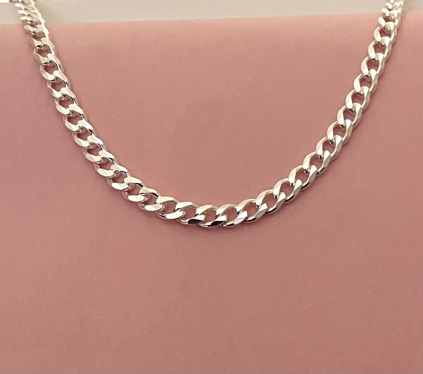 Anklet Cupcake On Thick Curb Link Solid 925 Sterling Silver Italy