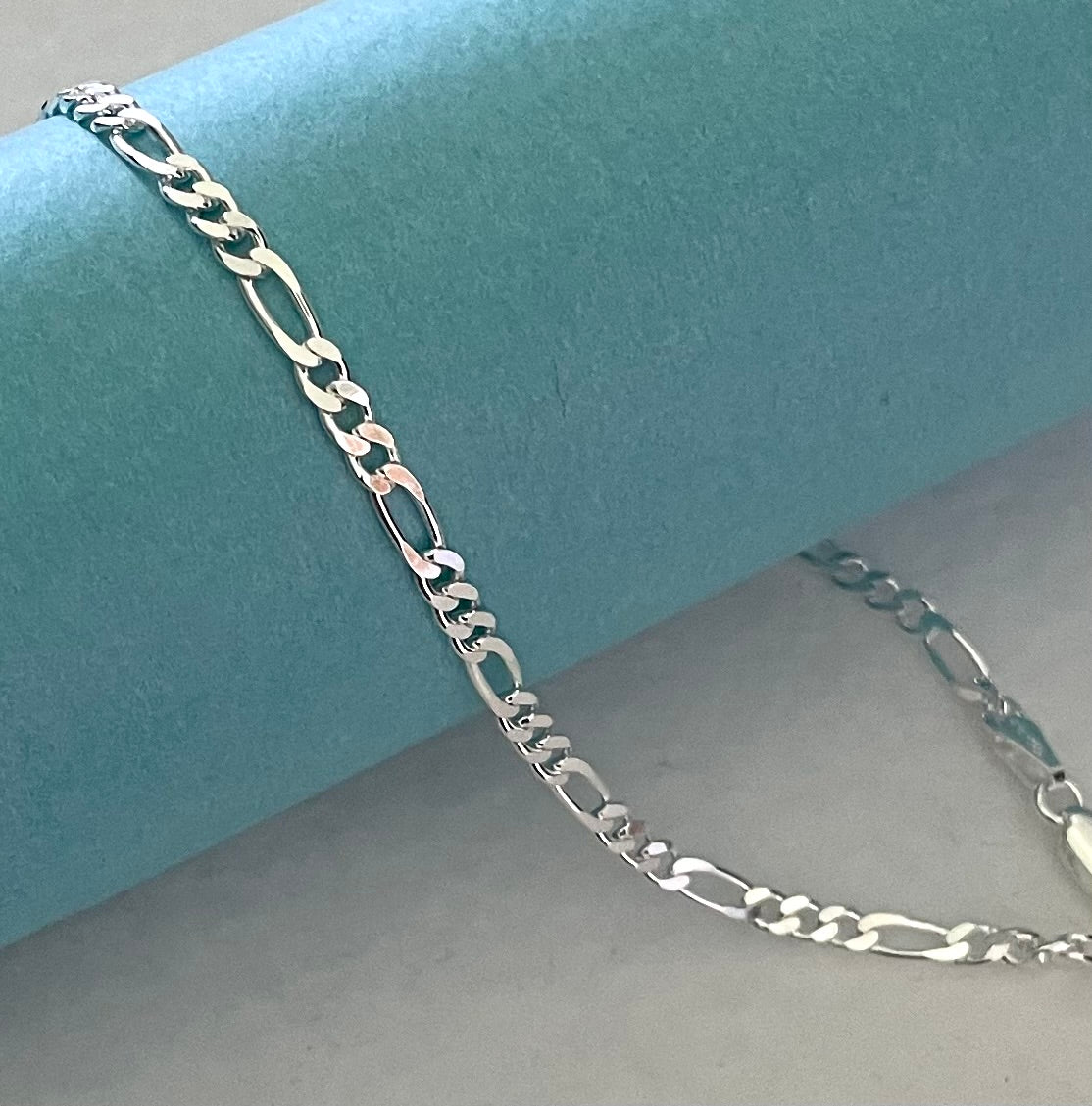 Anklet Figaro Link With Dragonfly Solid 925 Sterling Silver Italy