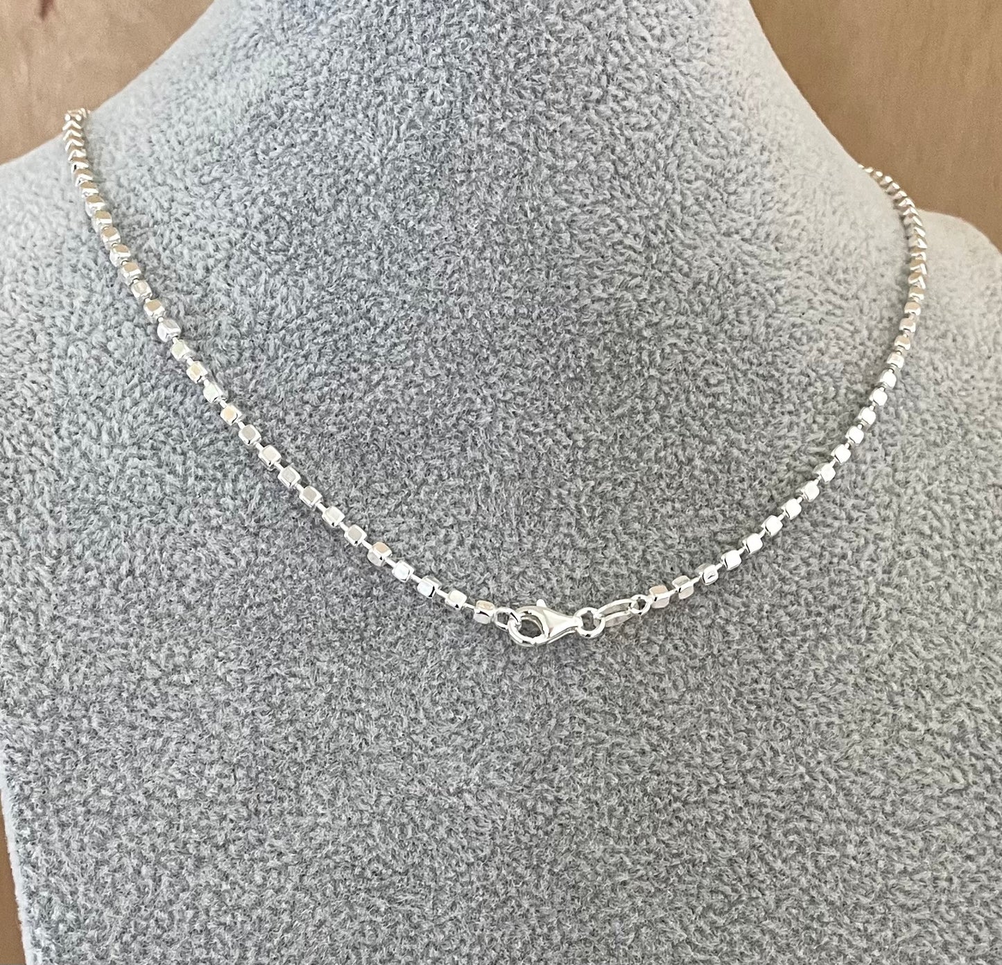 A Limited Summer Edition Sunflower On Cubes Necklace Solid 925 Sterling Silver Italy