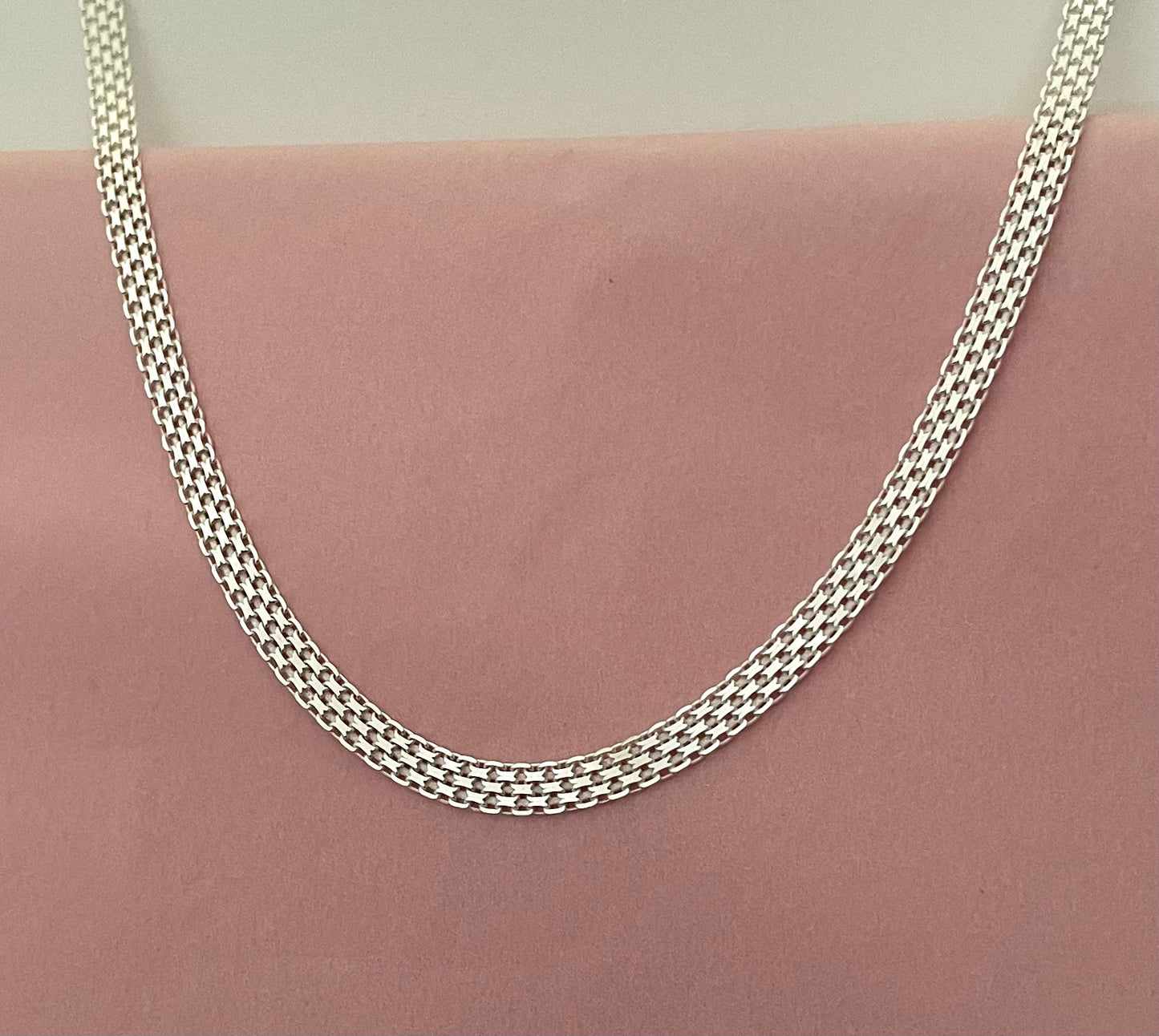 Bismark Fancy Choker Necklace Solid 925 Sterling Silver Italy