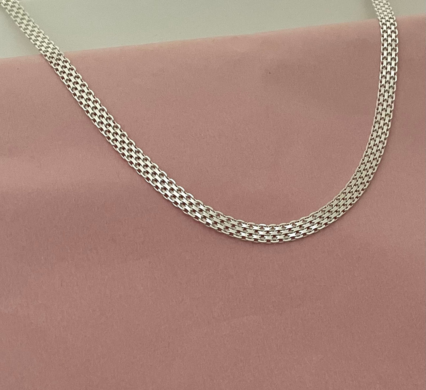 Bismark Fancy Choker Necklace Solid 925 Sterling Silver Italy