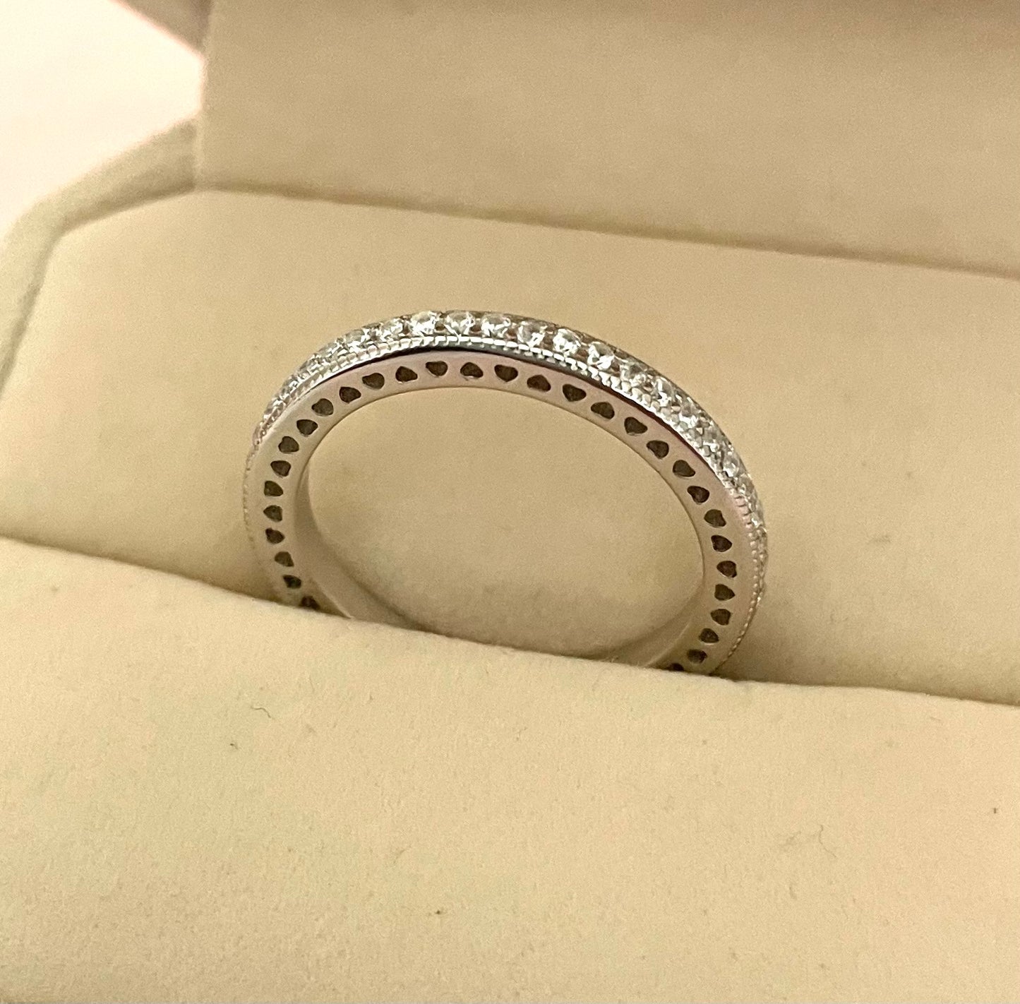 A Limited Edition Ring Hearts & Sparkle Eternity Solid 925 Sterling Silver