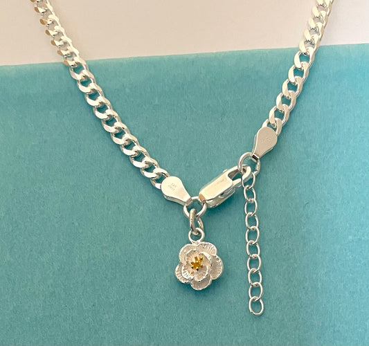 Anklet-Flower-Solid-925-Sterling-Silver-Italy-custom-1