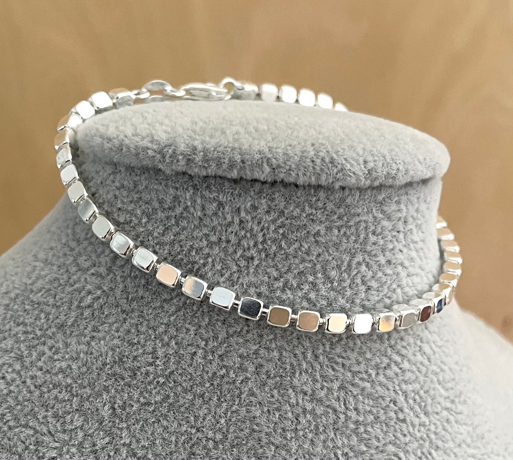 Bracelet-Cubes-Solid-925-Sterling-Silver-Italy-3