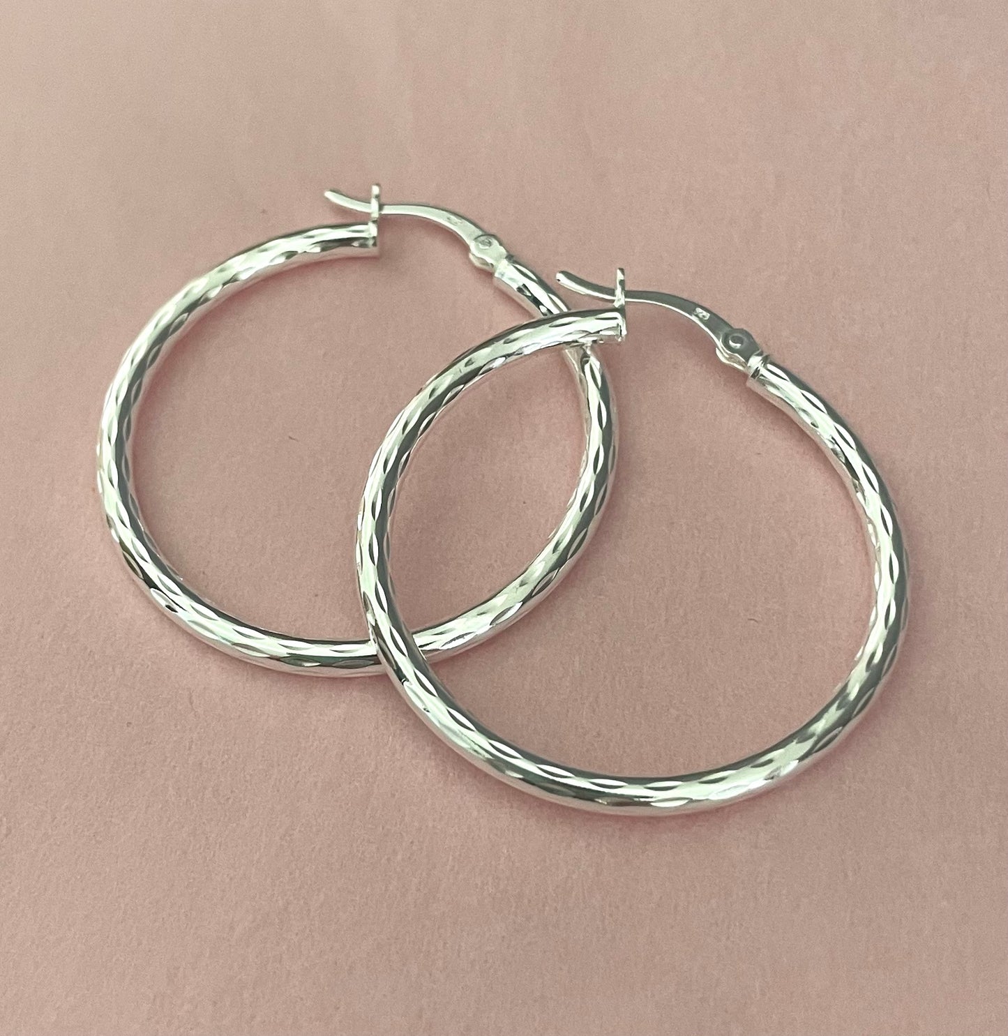 Earrings-Large-Diamond-Cut-Hoops-Solid-925-Sterling-Silver-1