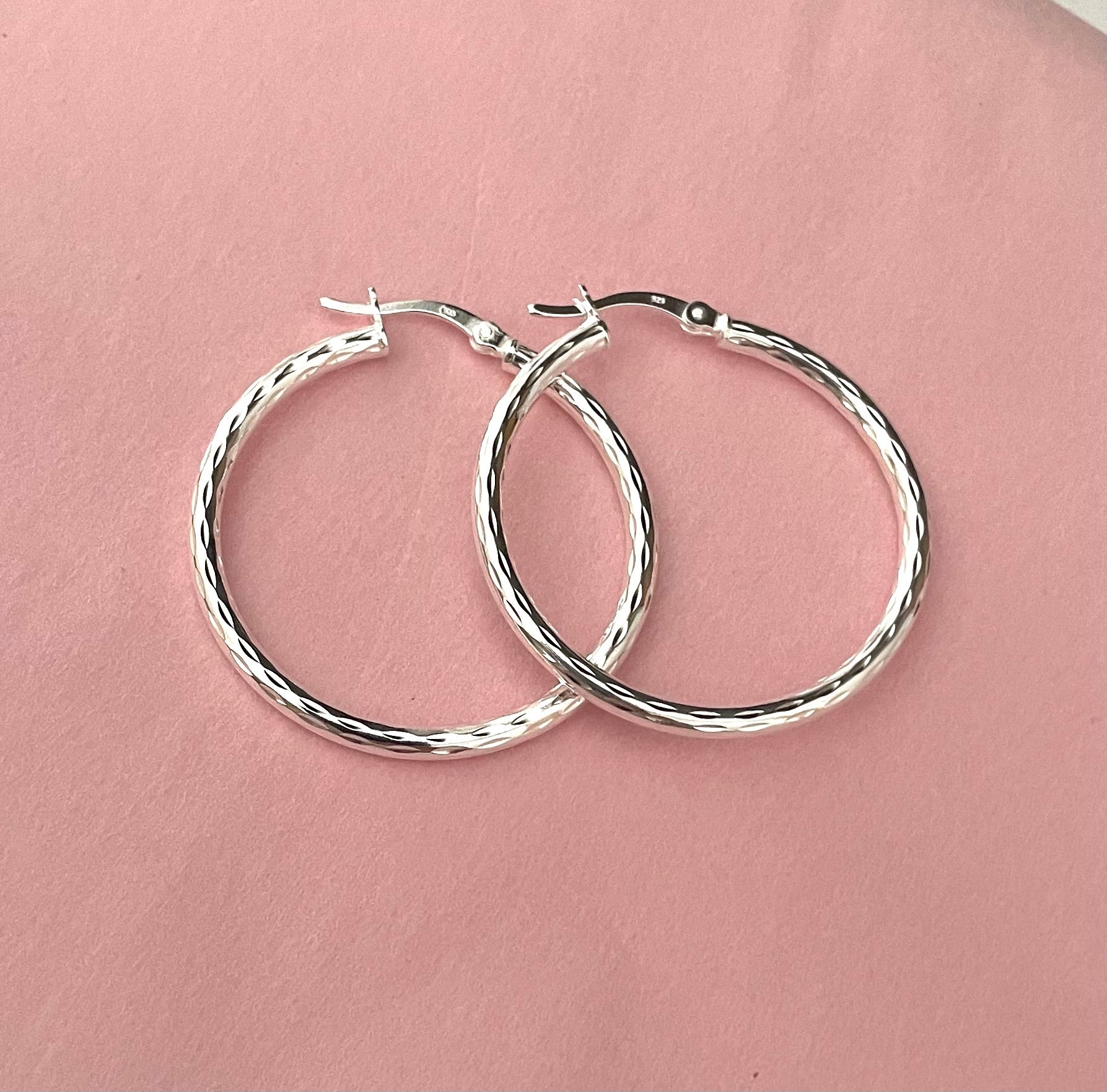 Earrings-Large-Diamond-Cut-Hoops-Solid-925-Sterling-Silver-3