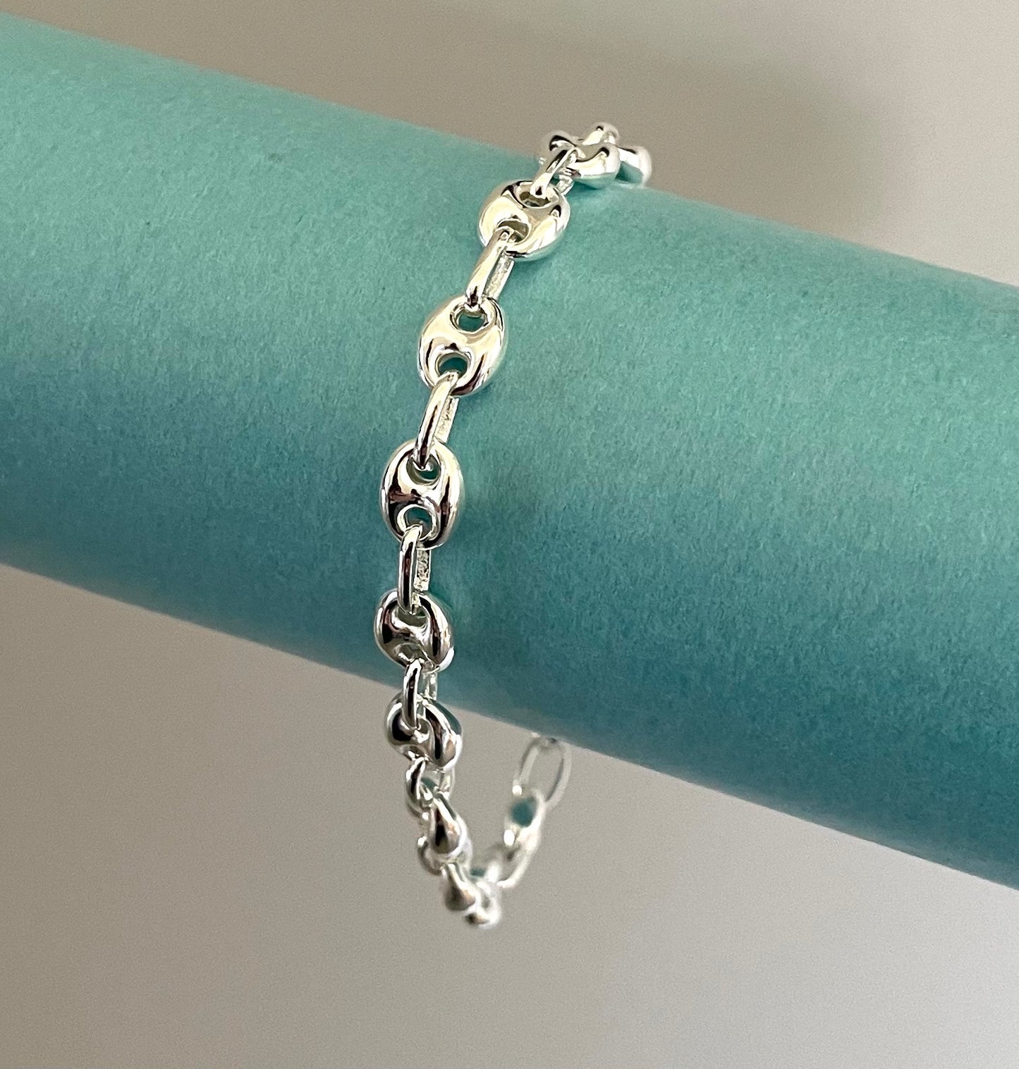 Bracelet Gucc/Marine Extra Thick Link Solid 925 Sterling Silver