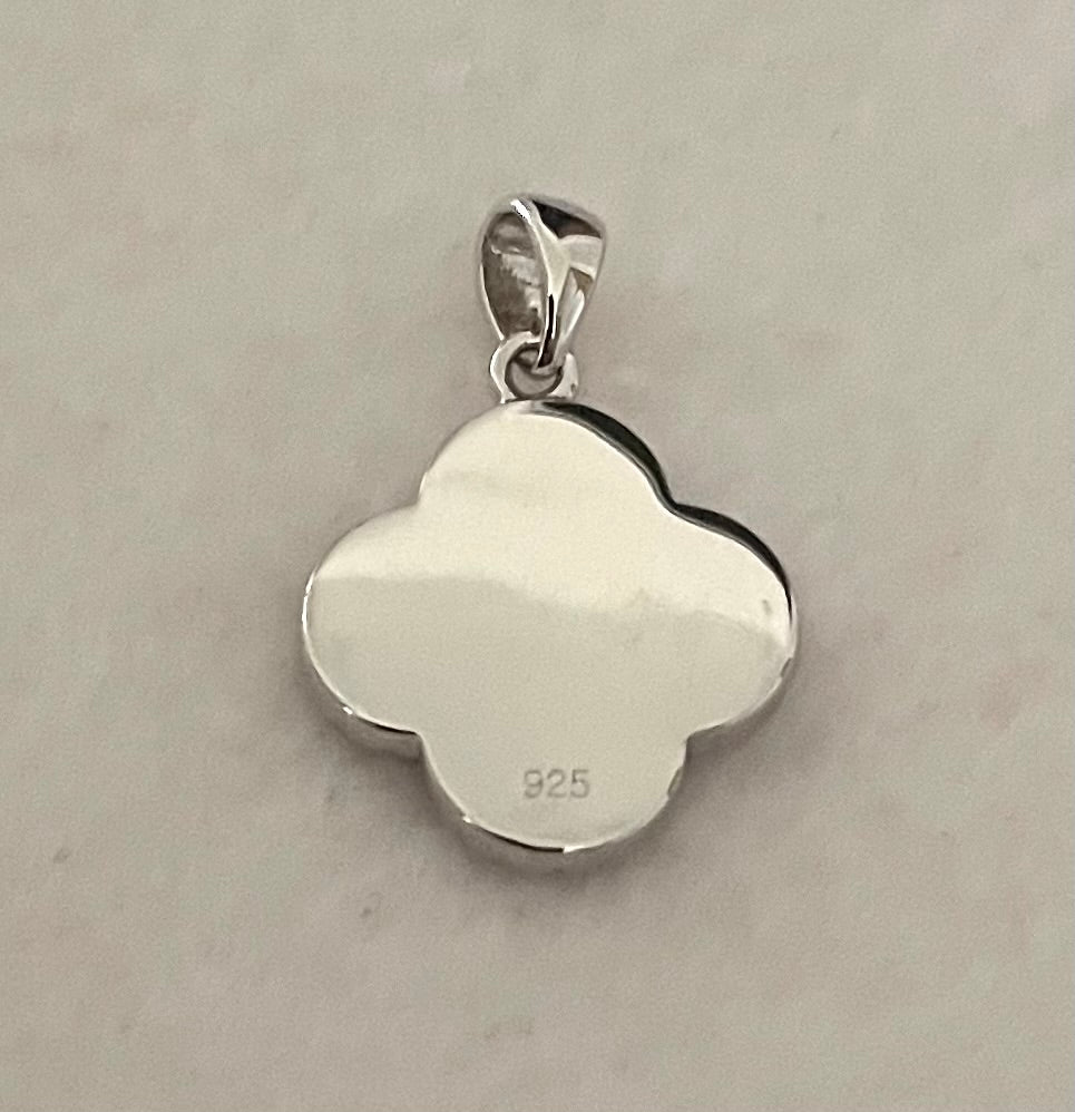Green Clover Pendant Solid 925 Sterling Silver
