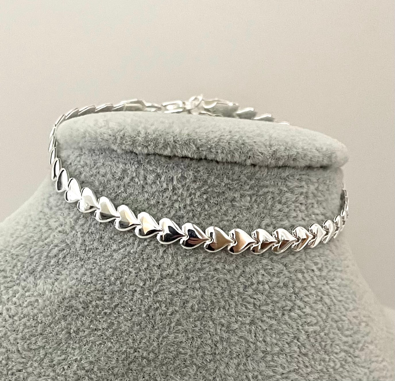 A Special Valentines Edition Hearts Bracelet Solid 925 Sterling Silver Italy