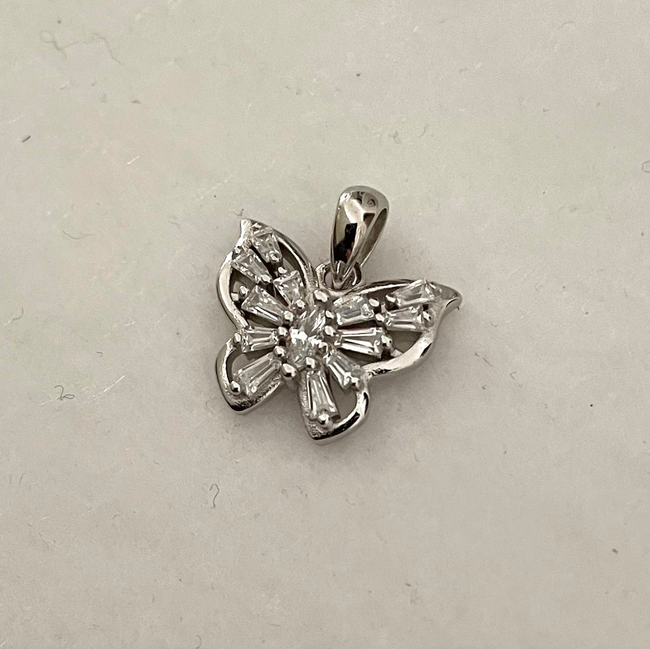 Butterfly Necklace Solid 925 Sterling Silver Italy