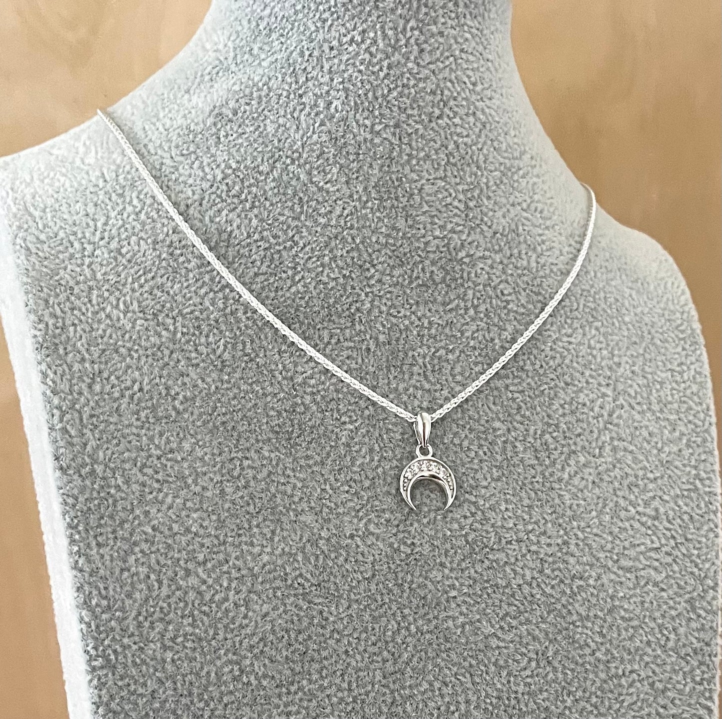 'To The Moon And Back' Necklace Solid 925 Sterling Silver Italy