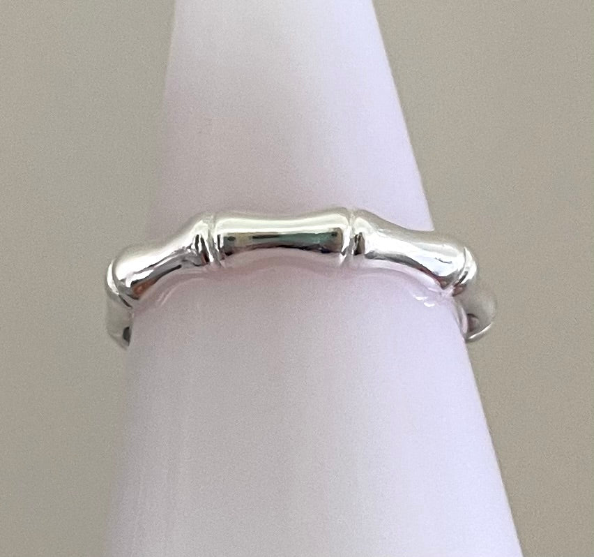 Ring - Bamboo Eternity Solid 925 Sterling Silver