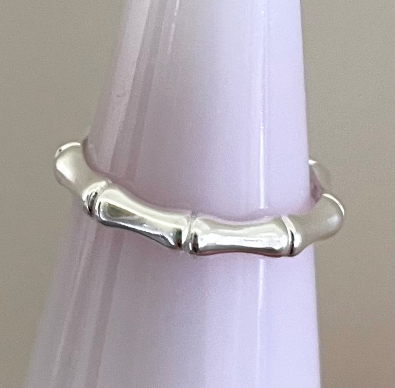 Ring - Bamboo Eternity Solid 925 Sterling Silver