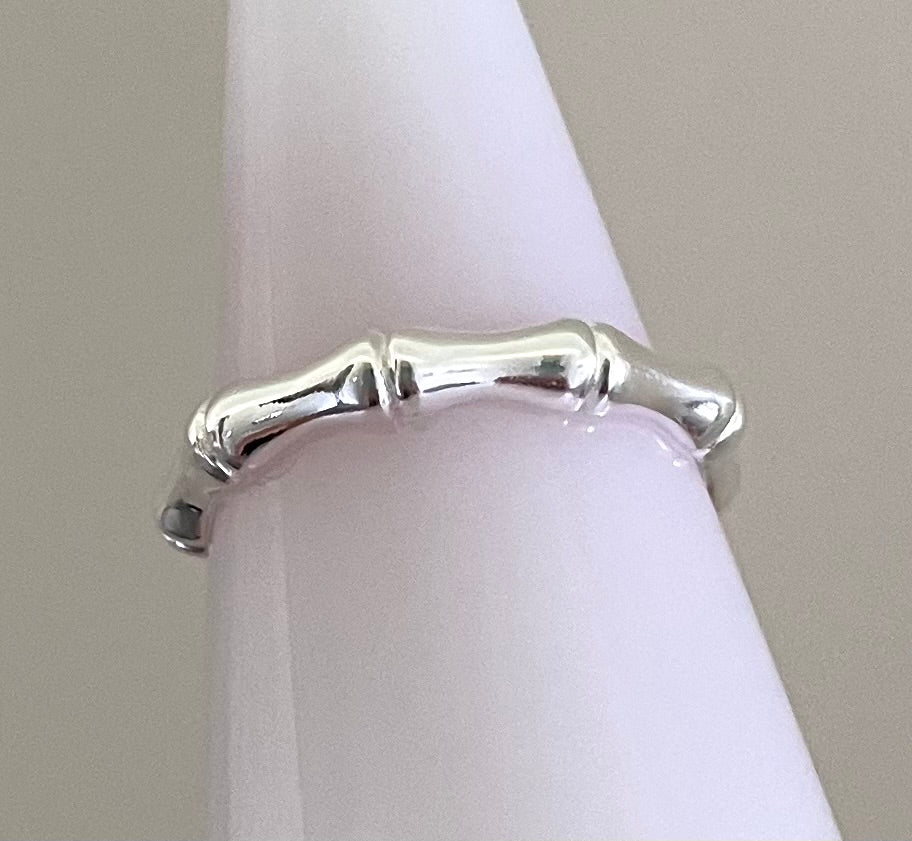 Ring - Bamboo Eternity Solid 925 Sterling Silver