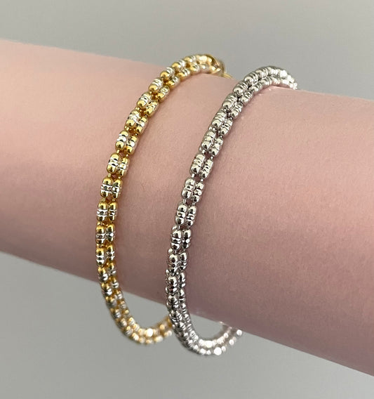 A Customer Appreciation Special ~ Ice Bracelet (silver or gold) Solid 925 Sterling Silver Italy
