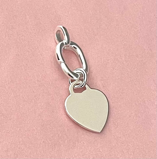 A Limited Edition Charm Holder With Heart Tag Solid 925 Sterling Silver