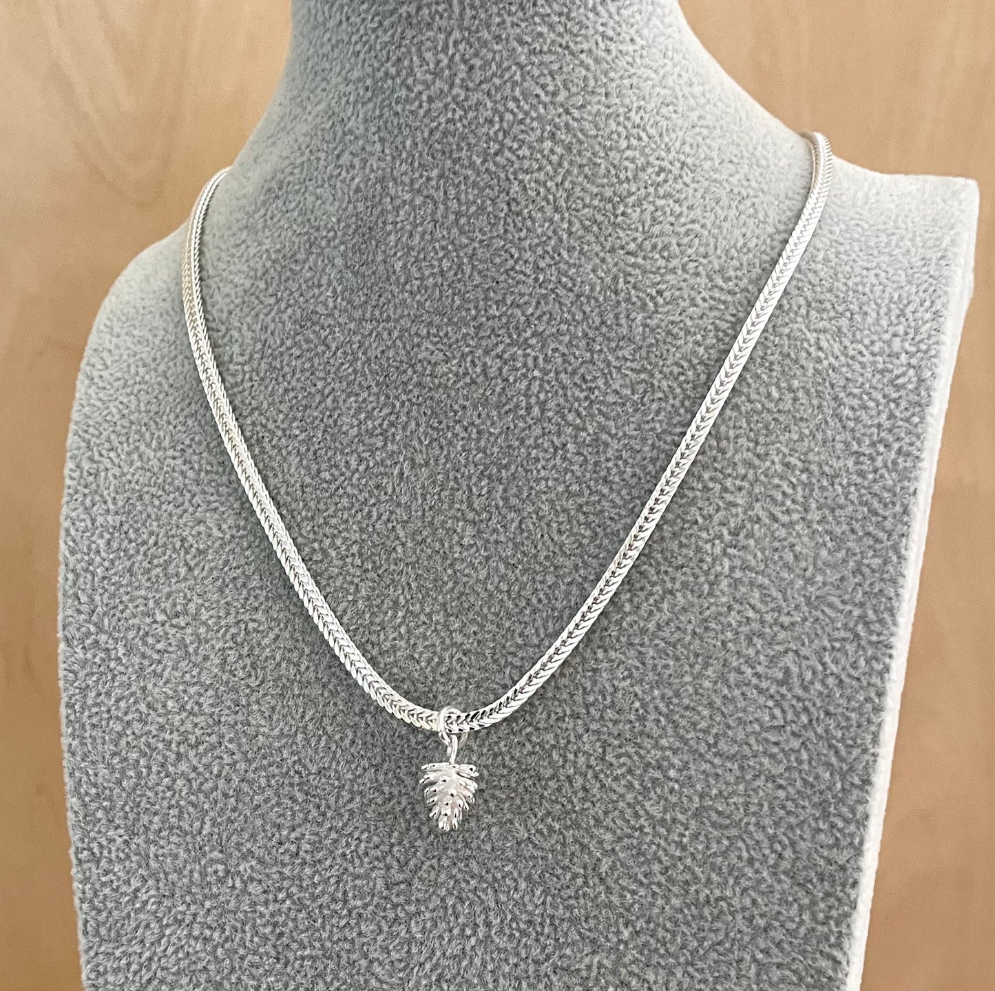 A Fall Edition Pinecone Necklace Solid 925 Sterling Silver Italy