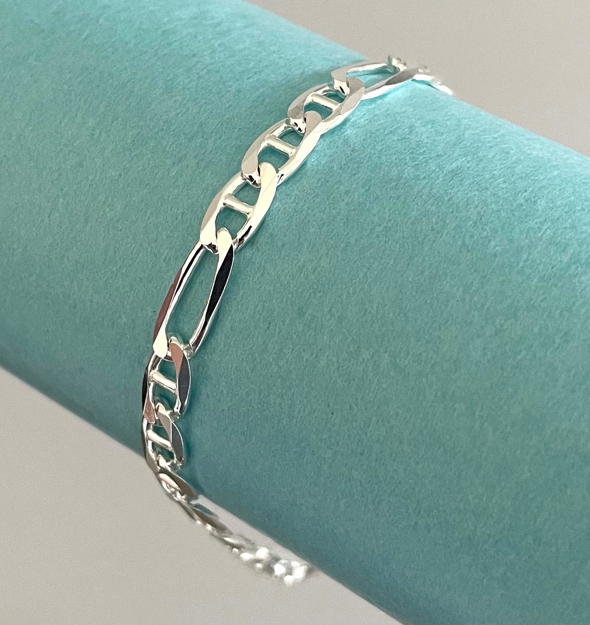 Bracelet Figarucci Link Solid 925 Sterling silver Italy