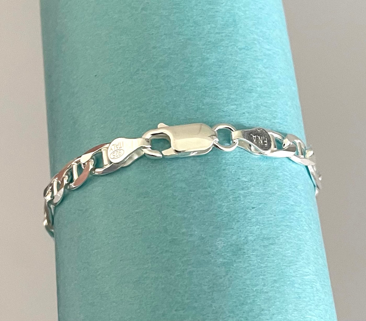 Bracelet Figarucci Link Solid 925 Sterling silver Italy
