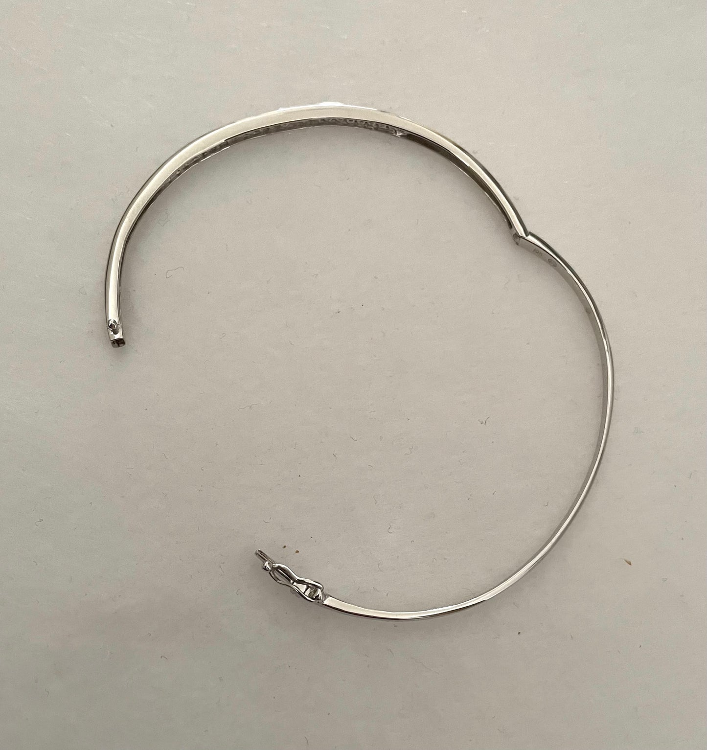 Wonderful Estate Bangle .50cts Diamonds In 10K White Gold
