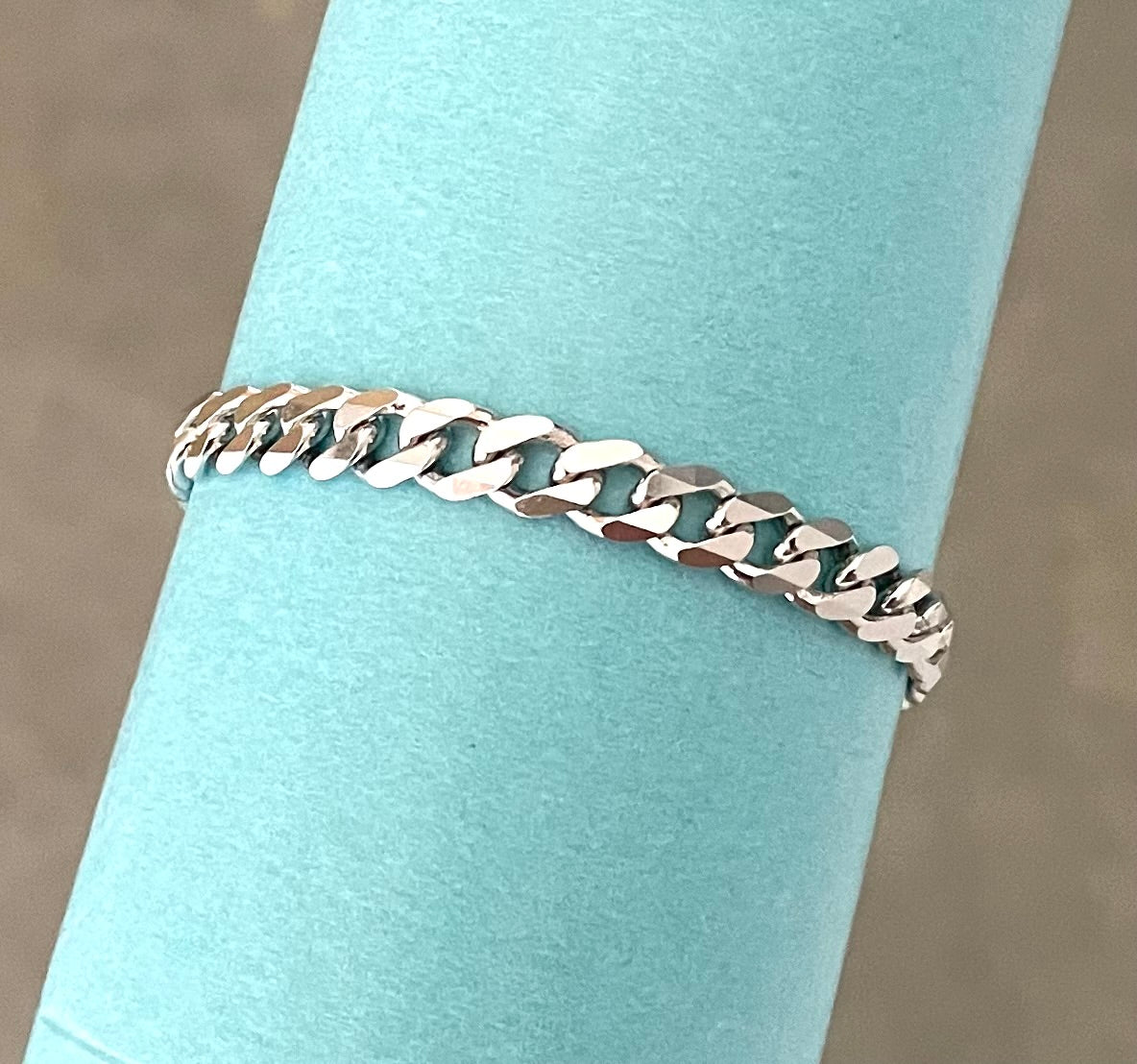 Bracelet Bold Curb Link Solid 925 Sterling Silver Italy