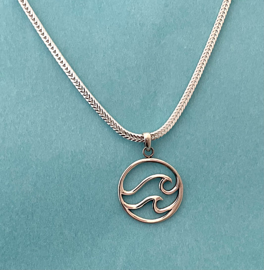 A Limited Summer Edition Foxtail Waves Necklace Solid 925 Sterling Silver Italy