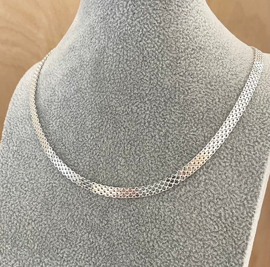 Bismark Fancy Choker Necklace Solid 925 Sterling Silver Italy