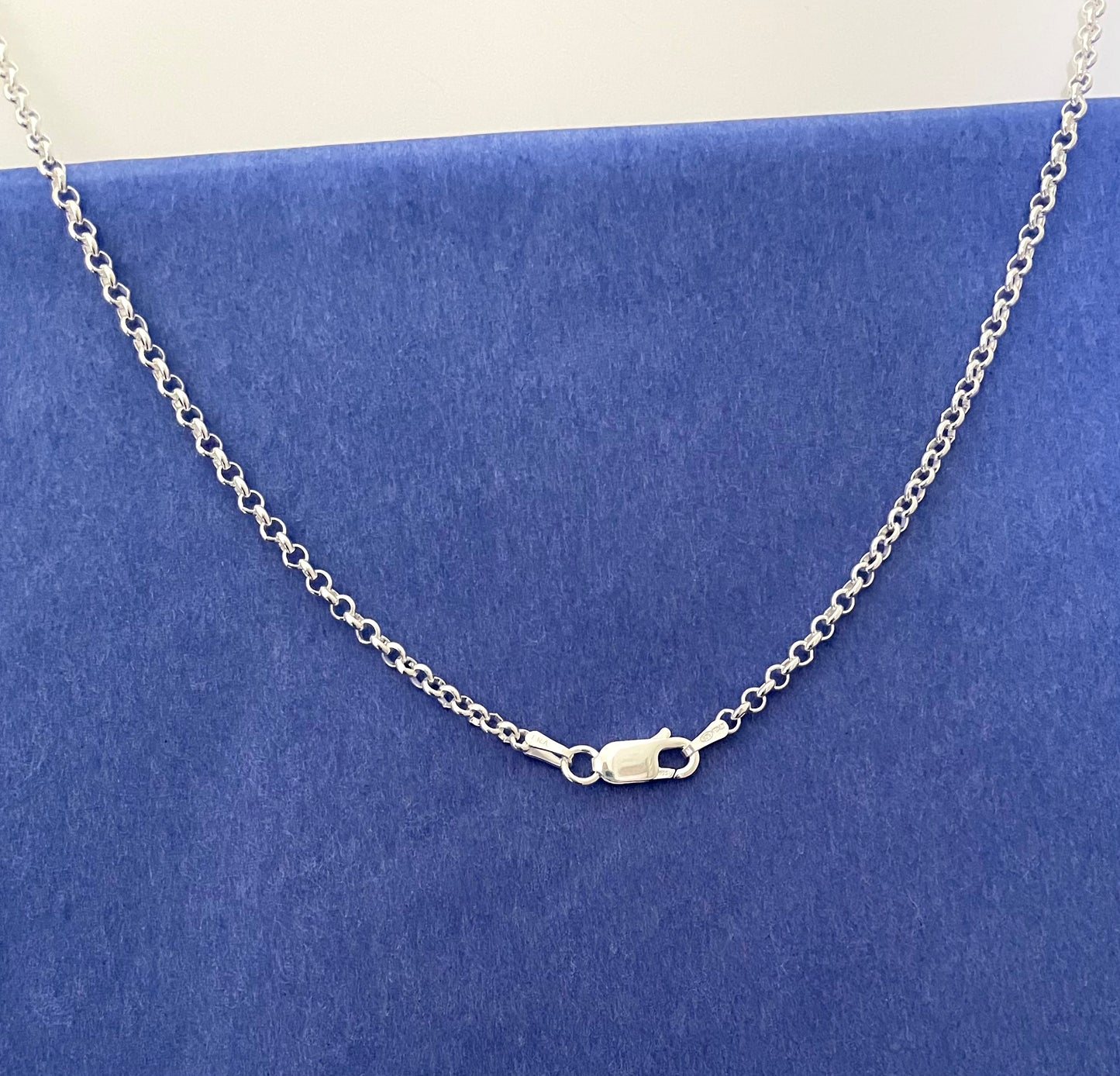 A Luxury Sparkly Rolo Clover Necklace Solid 925 Sterling Silver Italy