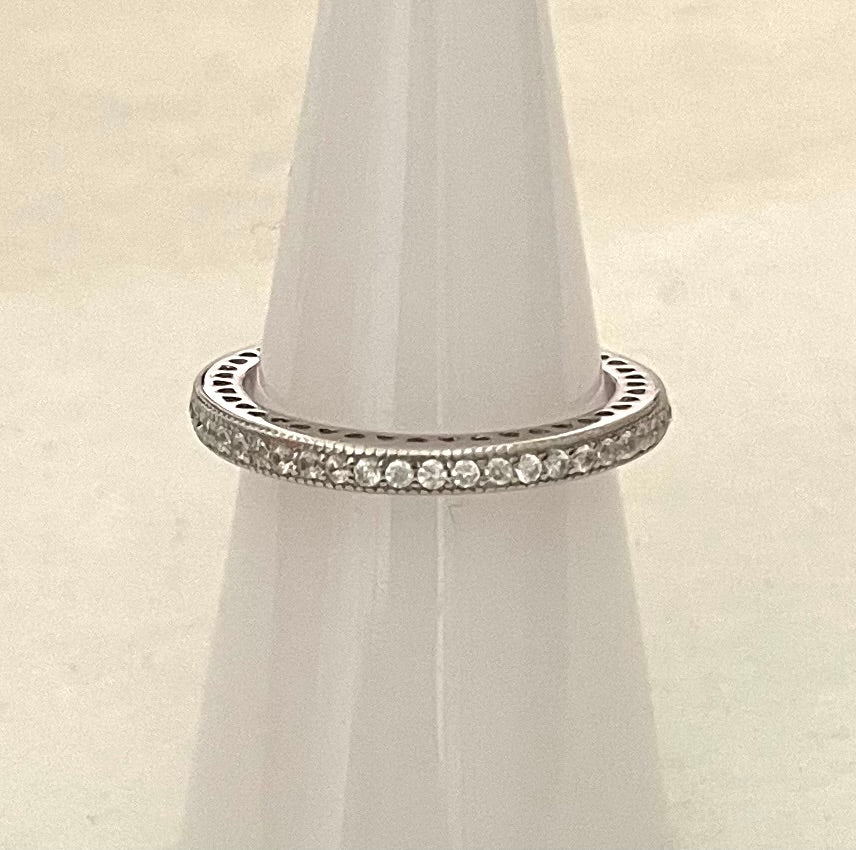 A Limited Edition Ring Hearts & Sparkle Eternity Solid 925 Sterling Silver