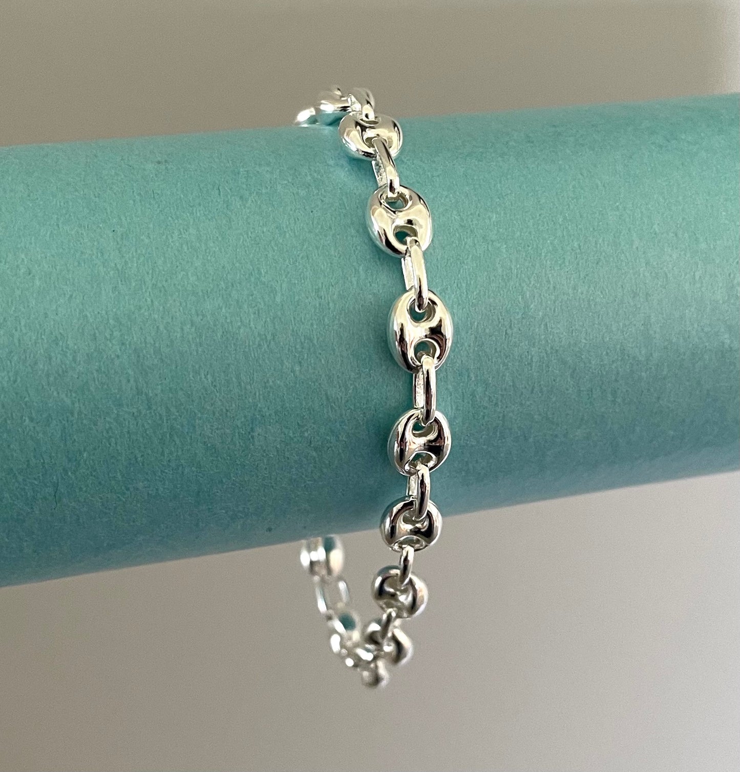 Puffy-Gucci-Marine-Thick-Link-Solid-925-Sterling-Silver-Italian-2