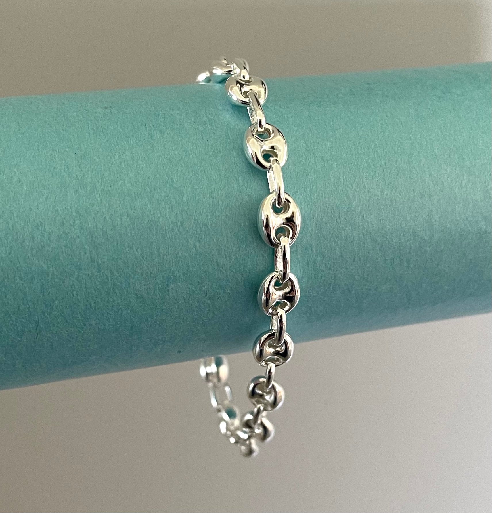 Puffy-Gucci-Marine-Thick-Link-Solid-925-Sterling-Silver-Italian-2