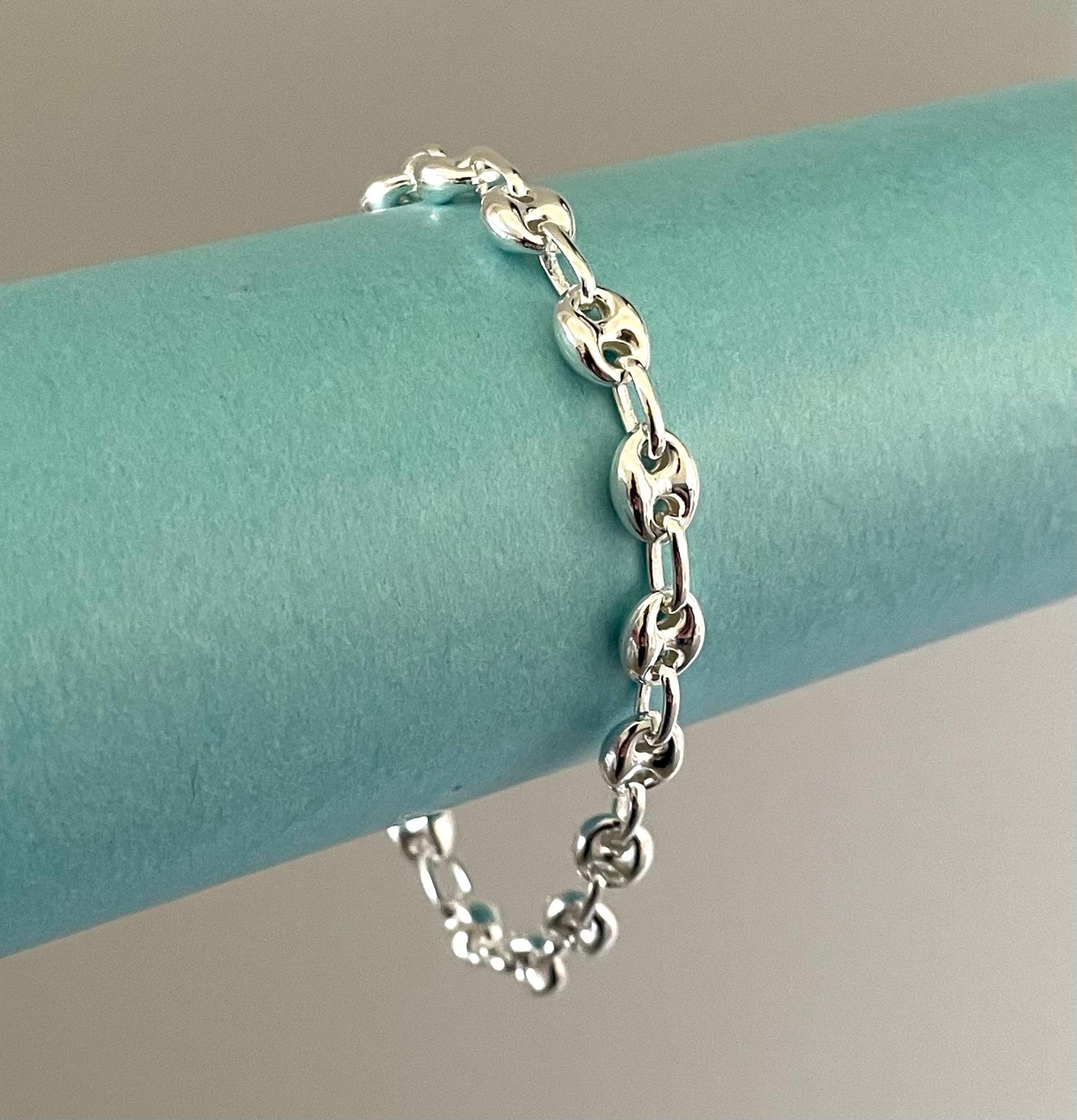 Puffy-Gucci-Marine-Thick-Link-Solid-925-Sterling-Silver-Italian-3