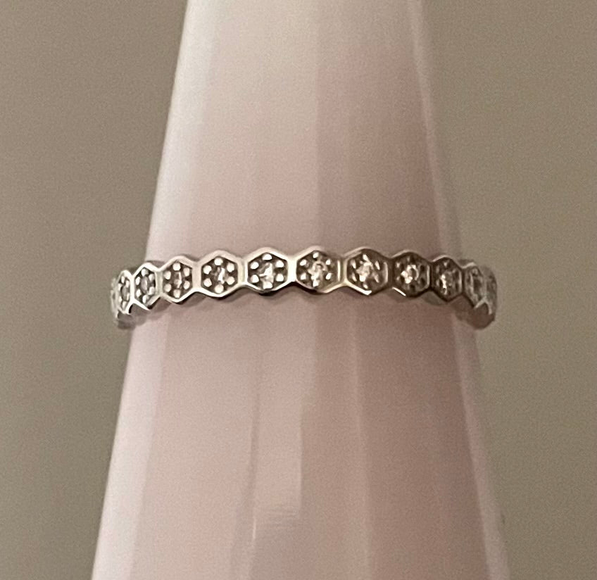 sterling silver 925 ring with flower
