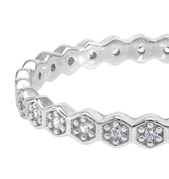Sterling silver 925 flower ring